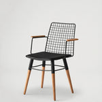 כסא עם ידיות ממתכת כולל ריפוד 1121