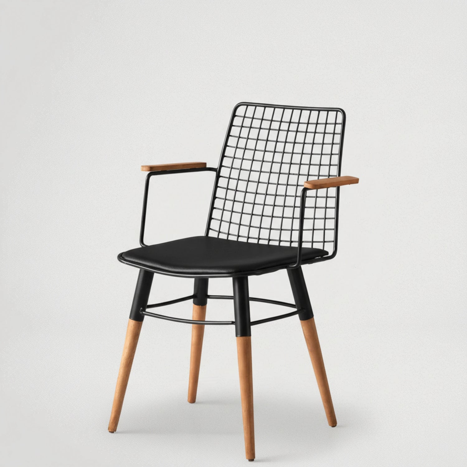 כסא עם ידיות ממתכת כולל ריפוד 1121