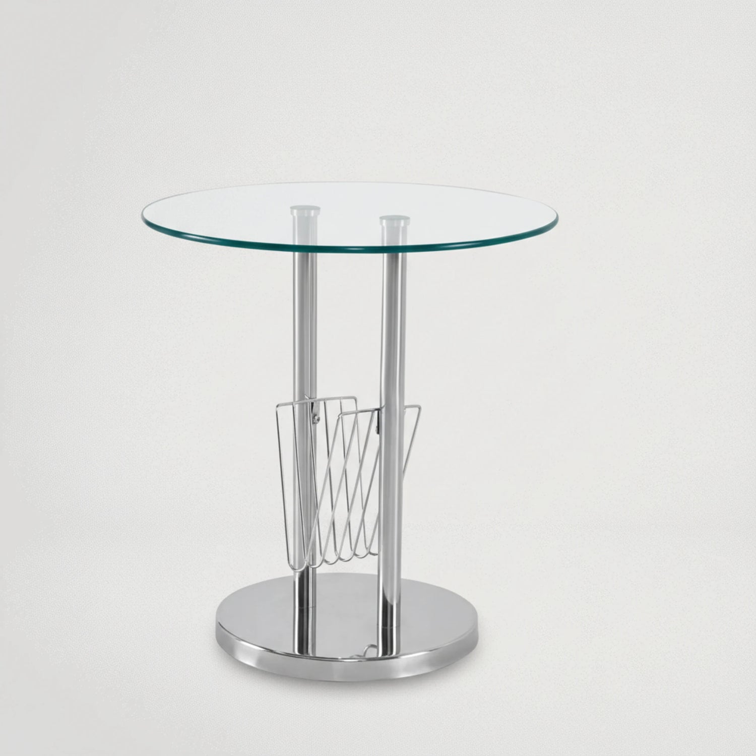 שולחן סלוני פלדה זכוכית