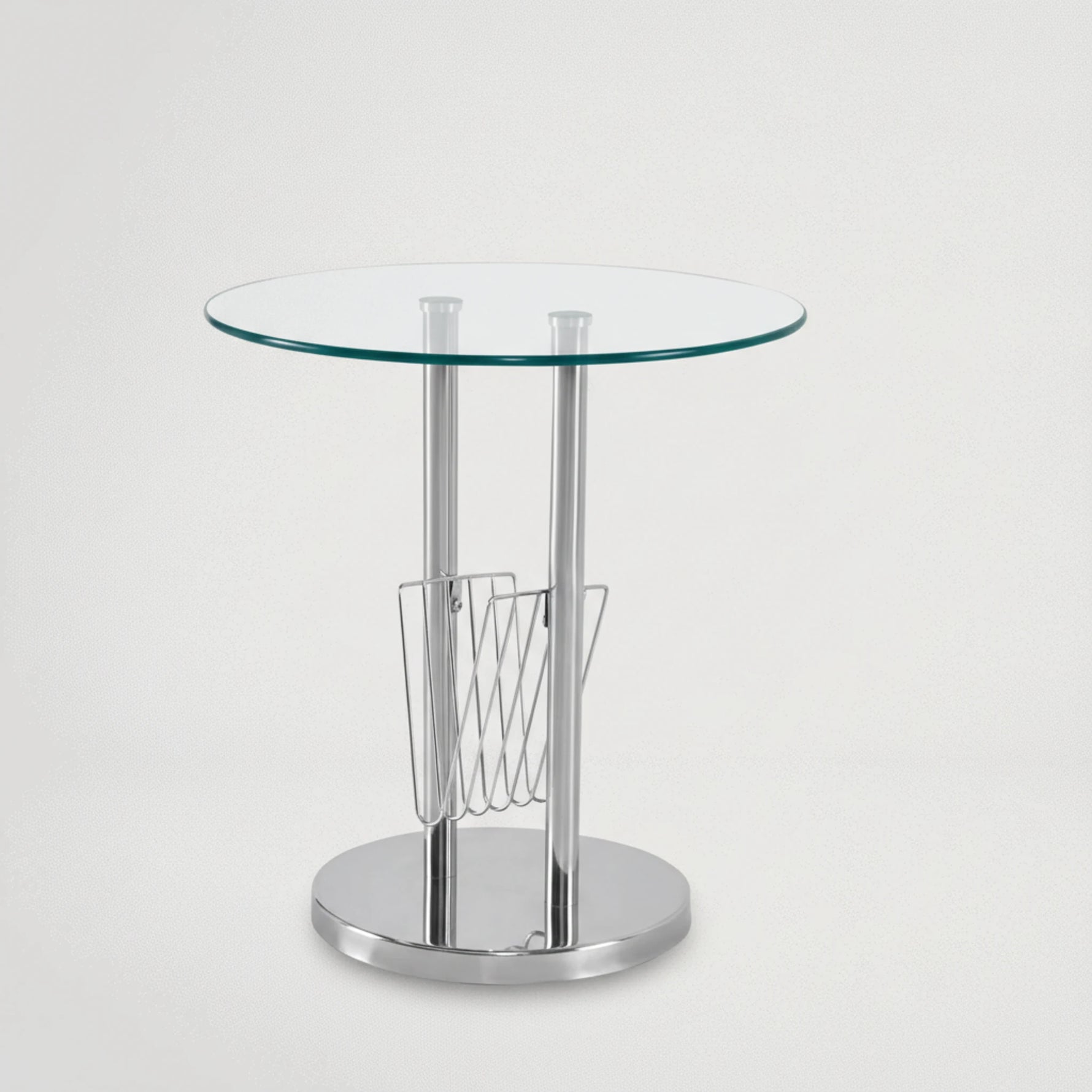 שולחן סלוני פלדה זכוכית