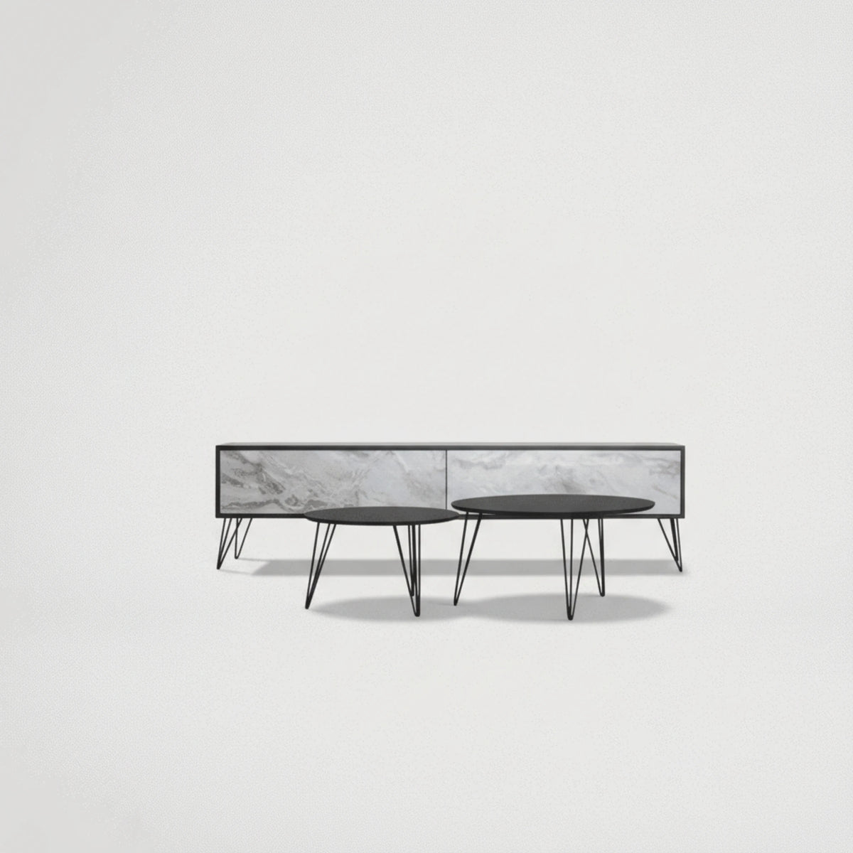 מזנון וזוג שולחנות במגוון צבעים דגם 5546