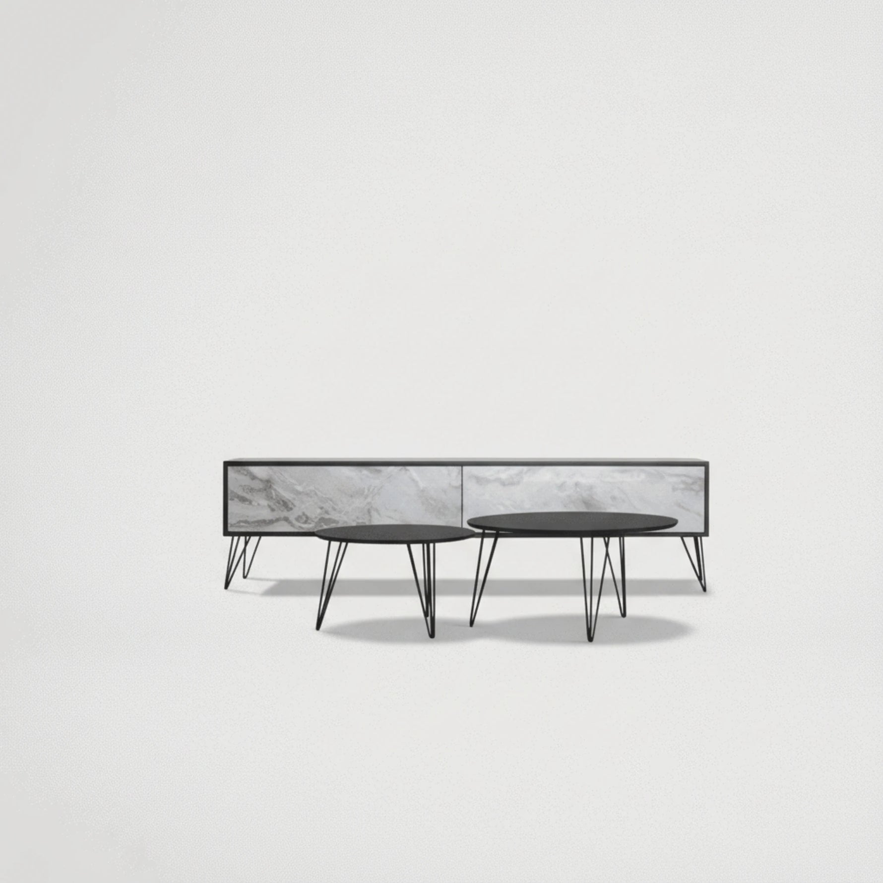 מזנון וזוג שולחנות במגוון צבעים דגם 5546