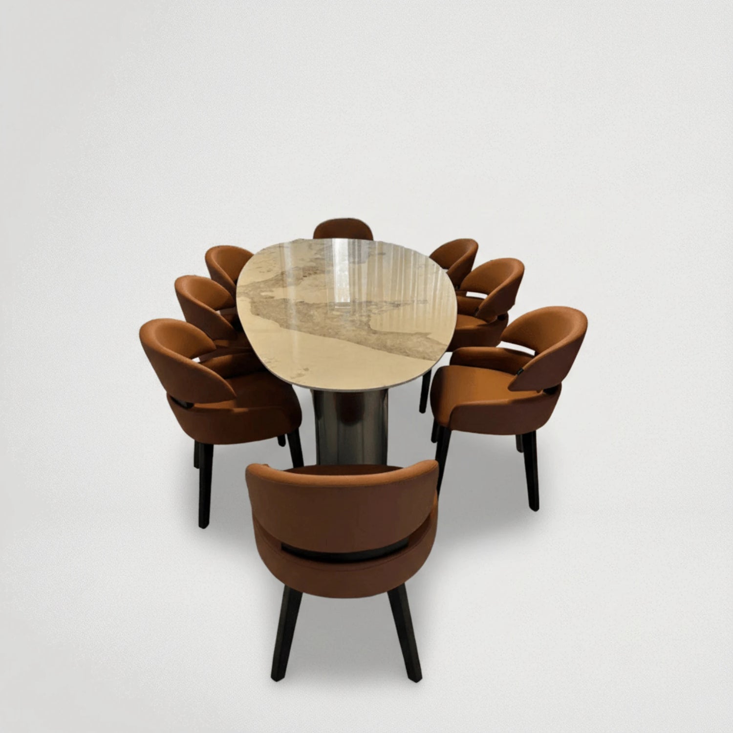 סט פינת אוכל אובלי דה לוקס