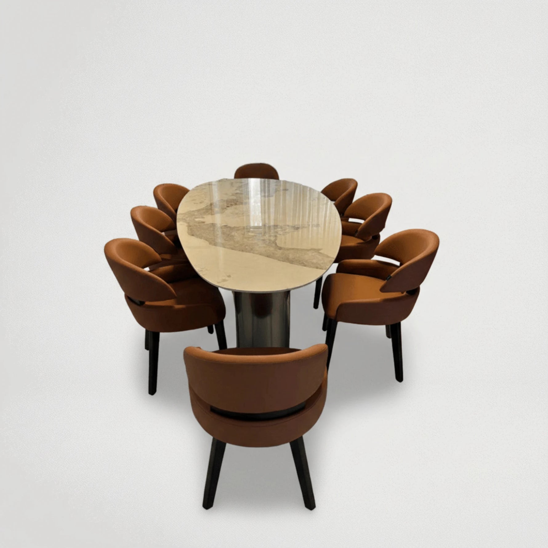 סט פינת אוכל אובלי דה לוקס