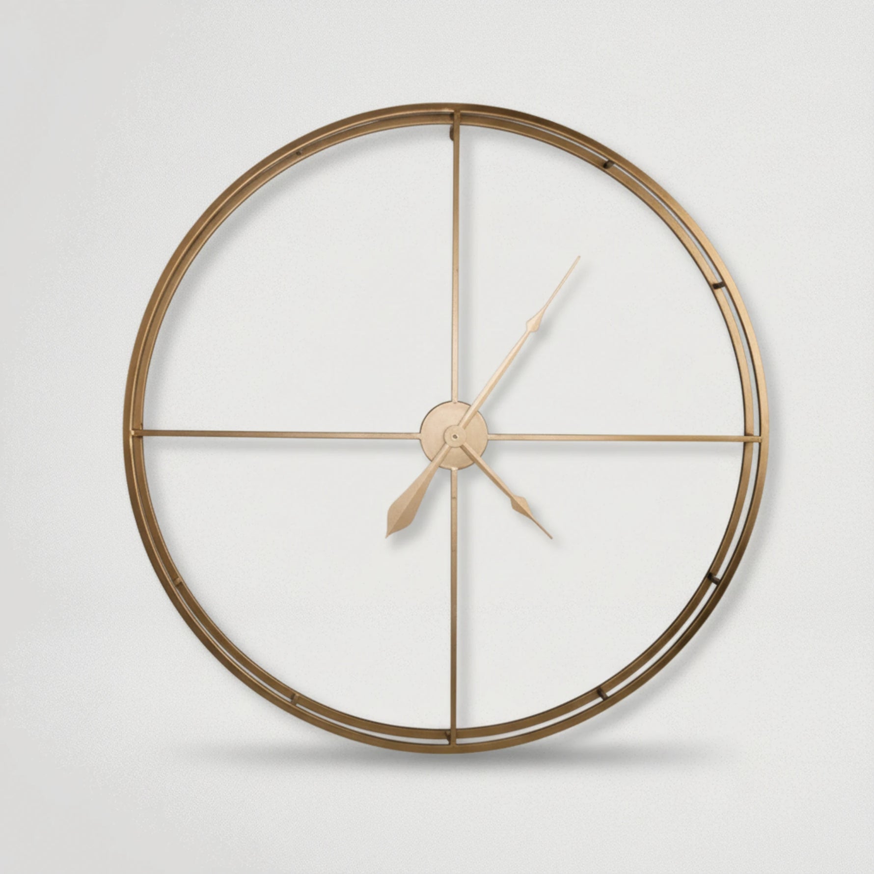 שעון קיר גאומטרי זהב 00234