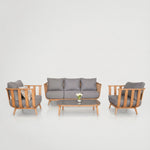 סט גינה תלת מושבי אלומיניום דמונ 6643