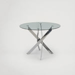 שולחן זכוכית עגול 1.10