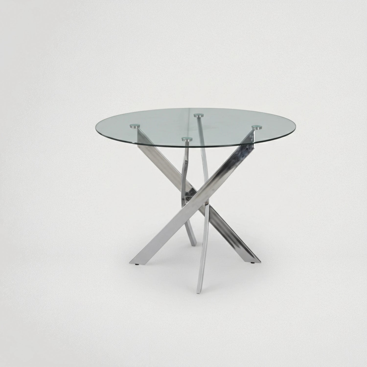 שולחן זכוכית עגול 1.10