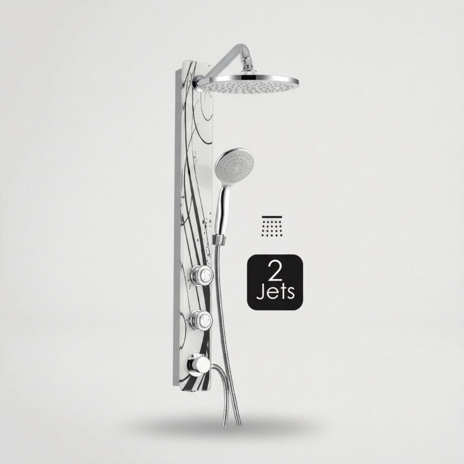 FIESTA מוט דוש לוח סקורית +ראש רחב