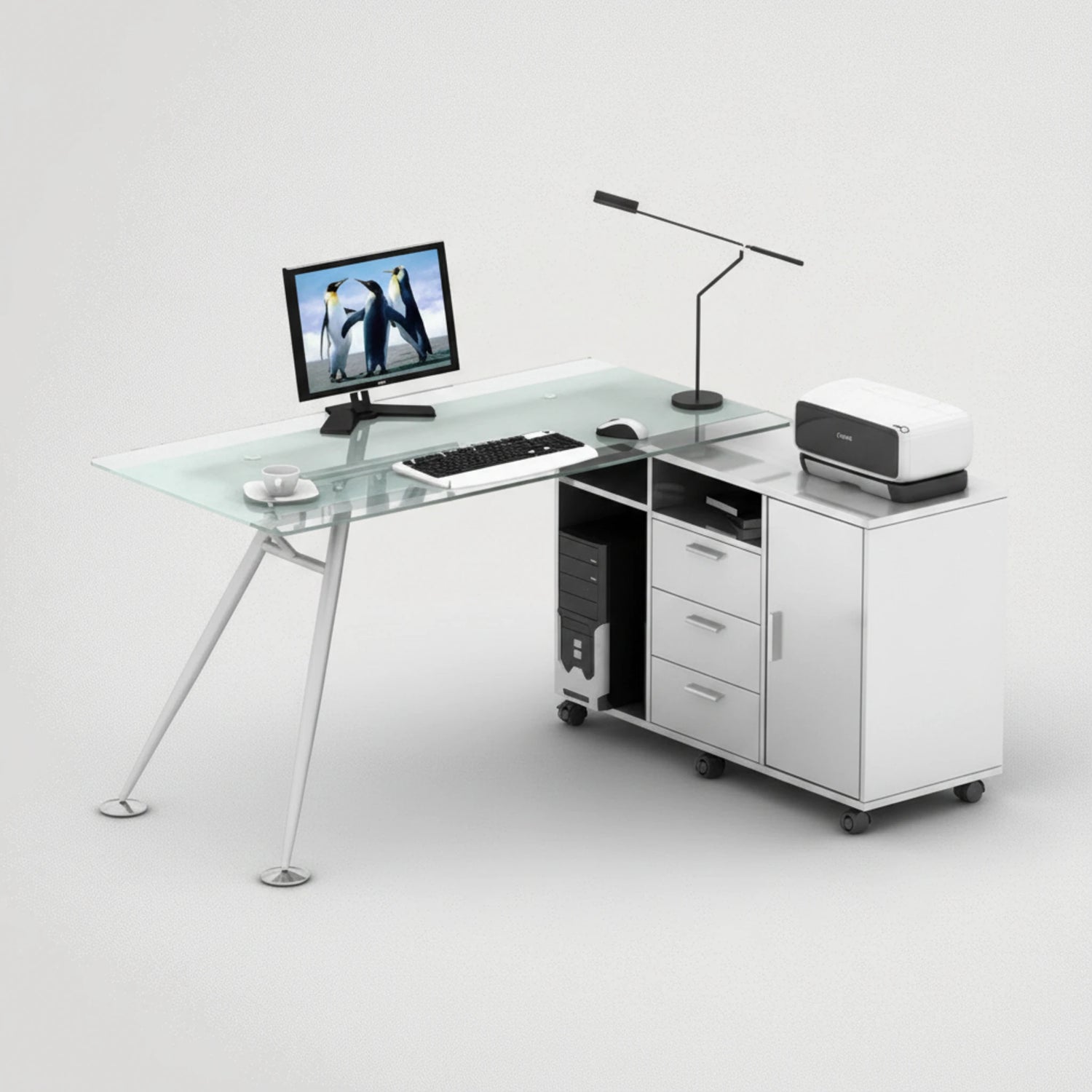 דגם שולחן מחשב כריסטל 140