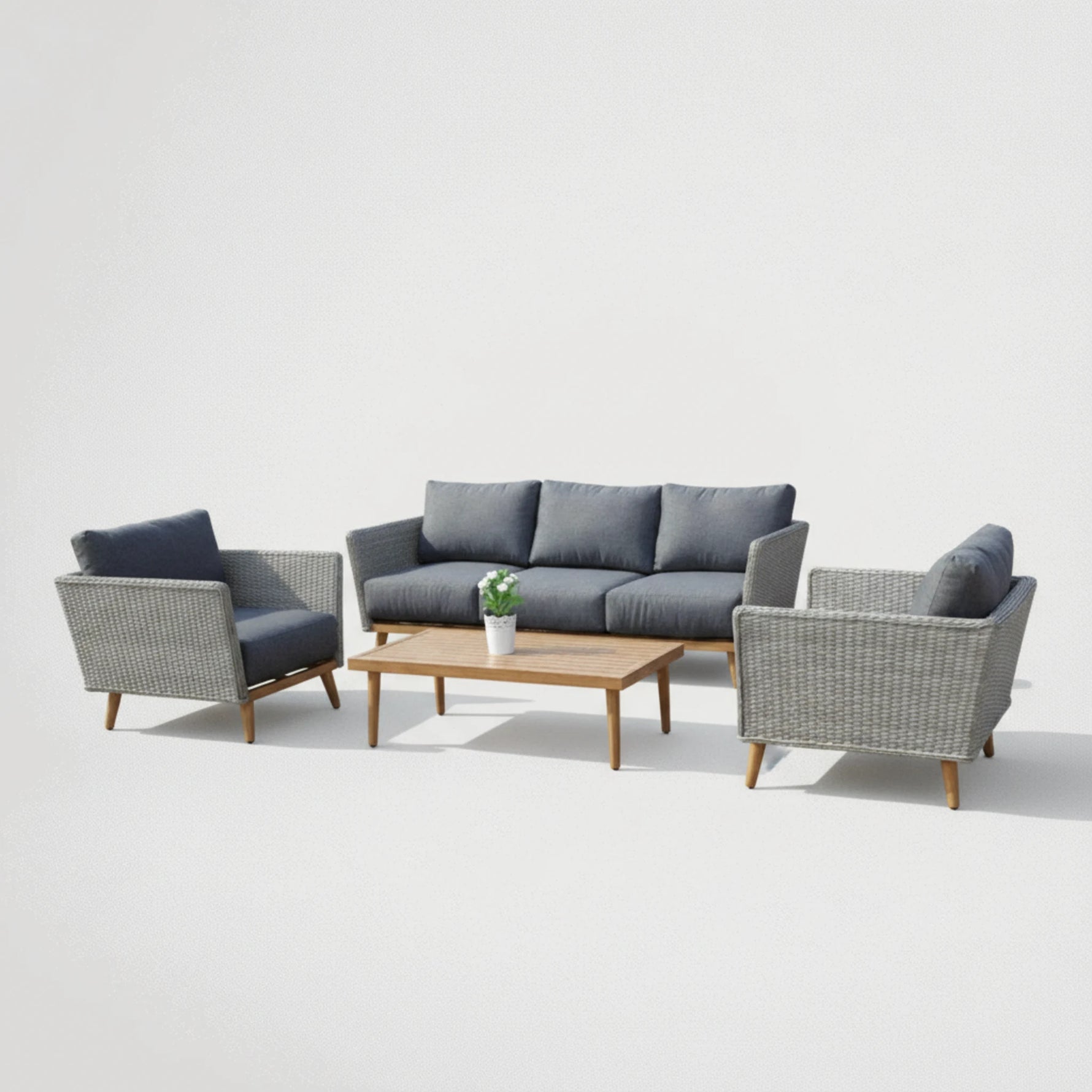 סלון גינה תלת מושבי מעוצב עשוי ראטן סינטטי78479