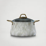 סיר יציקת אלומניום בציפוי אבן שיש גרמני GOLD לבן דגם 77366