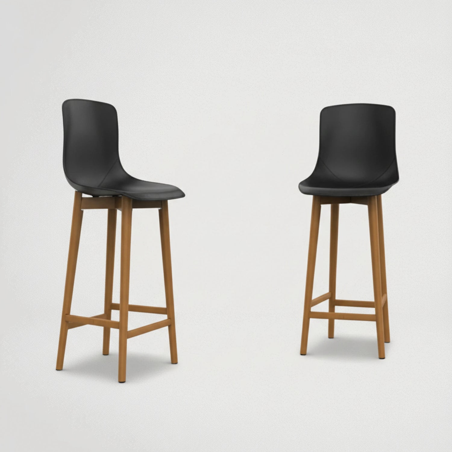 כיסא בר מפלסטיק עם רגל עץ איכותי נוח יציב ויפה 7003