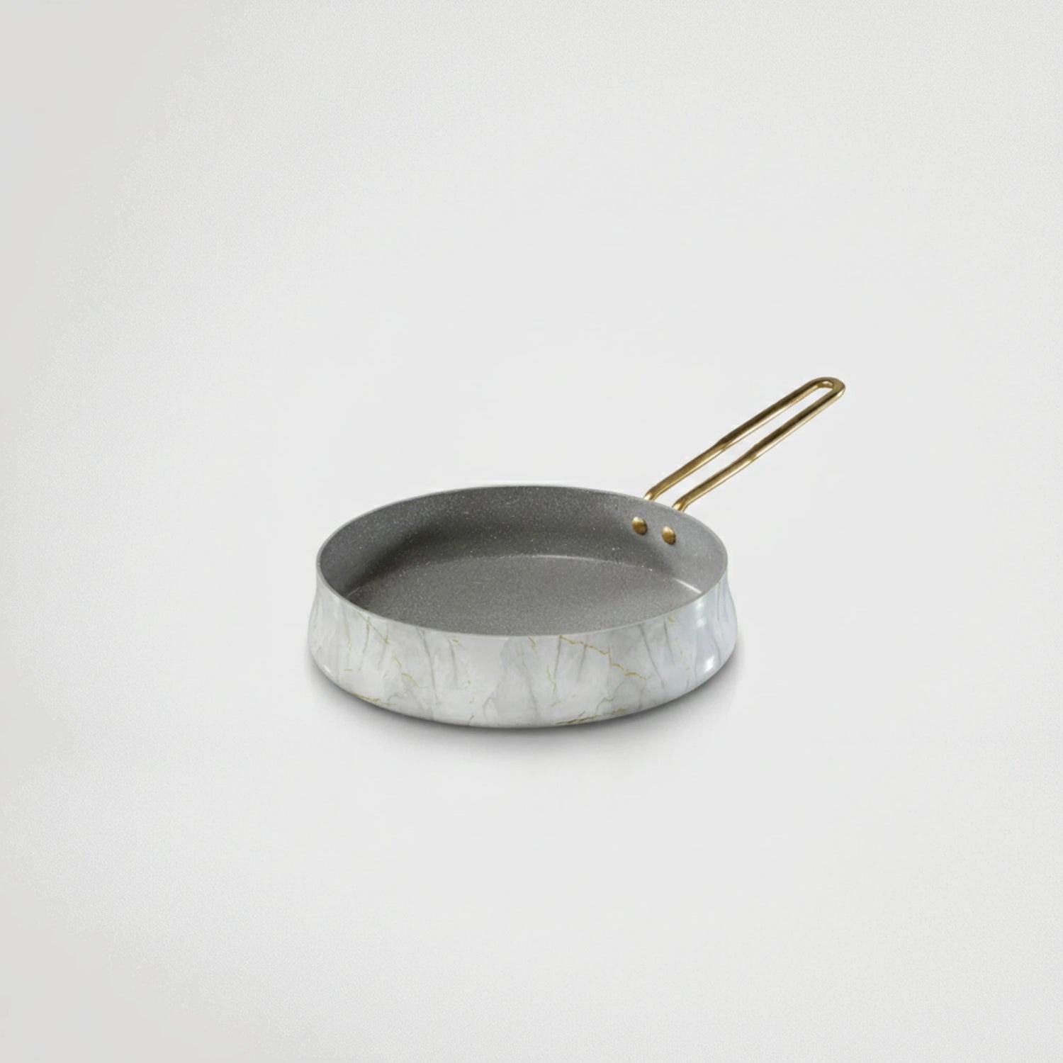 מחבת ללא מכסה גרמני gold לבן יציקת אלומיניום בציפוי אבן שיש 8888