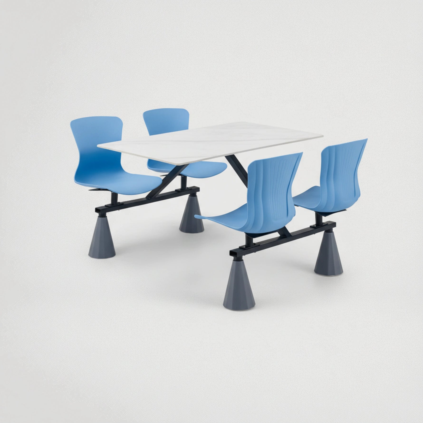 שולחן חוץ עם כיסאות מובנים