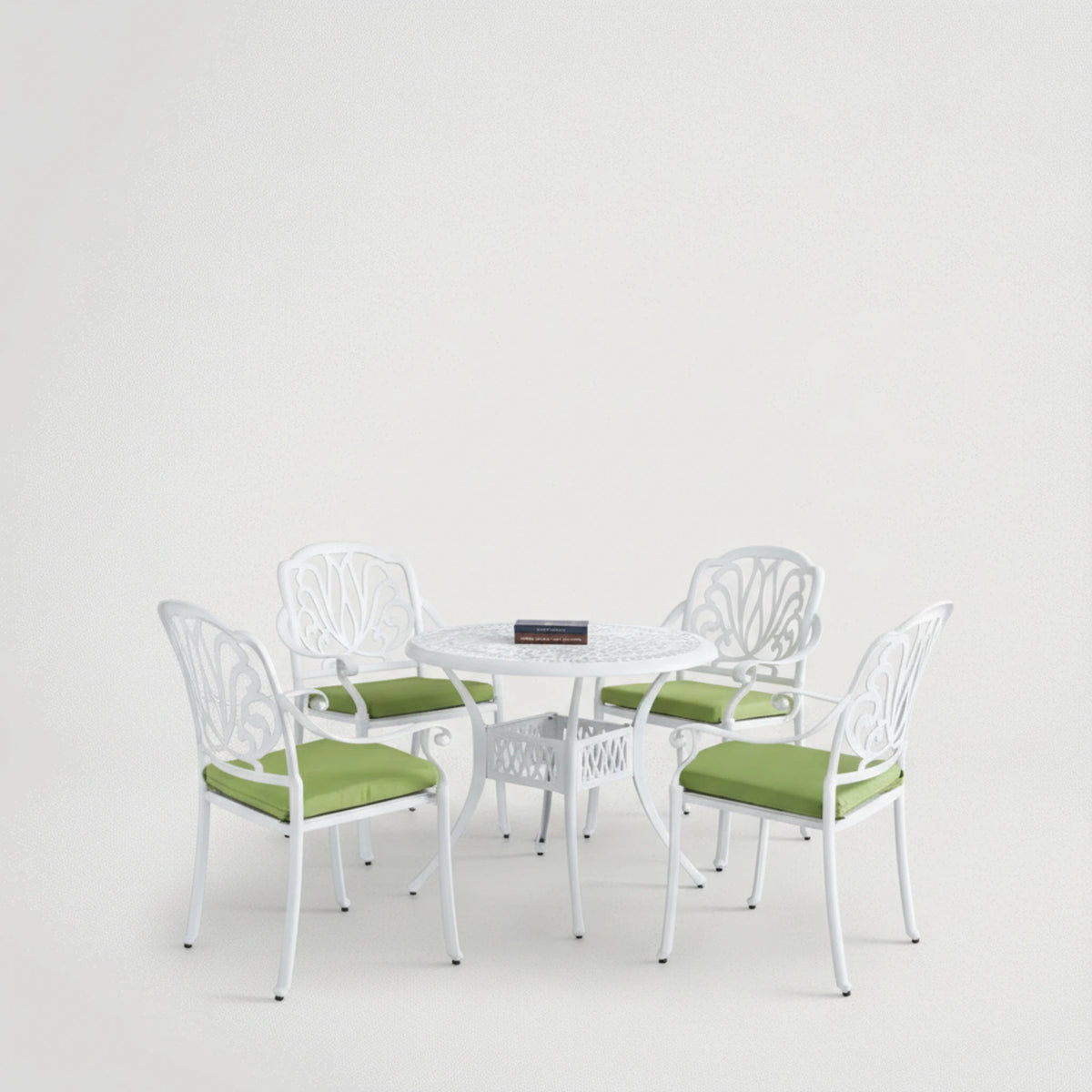 פינת אוכל אלומיניום +4 כסאות 6652