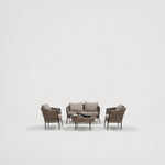 מערכת ישיבה לגן 4 חלקים אלומיניום בצבע אפור