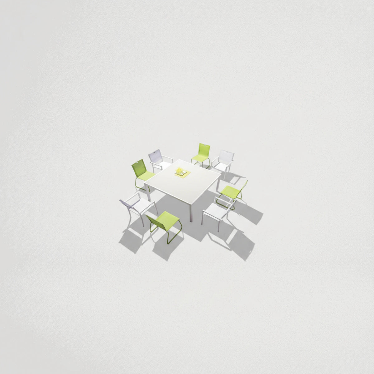 דגם ריהוט גן שולחן מרובע