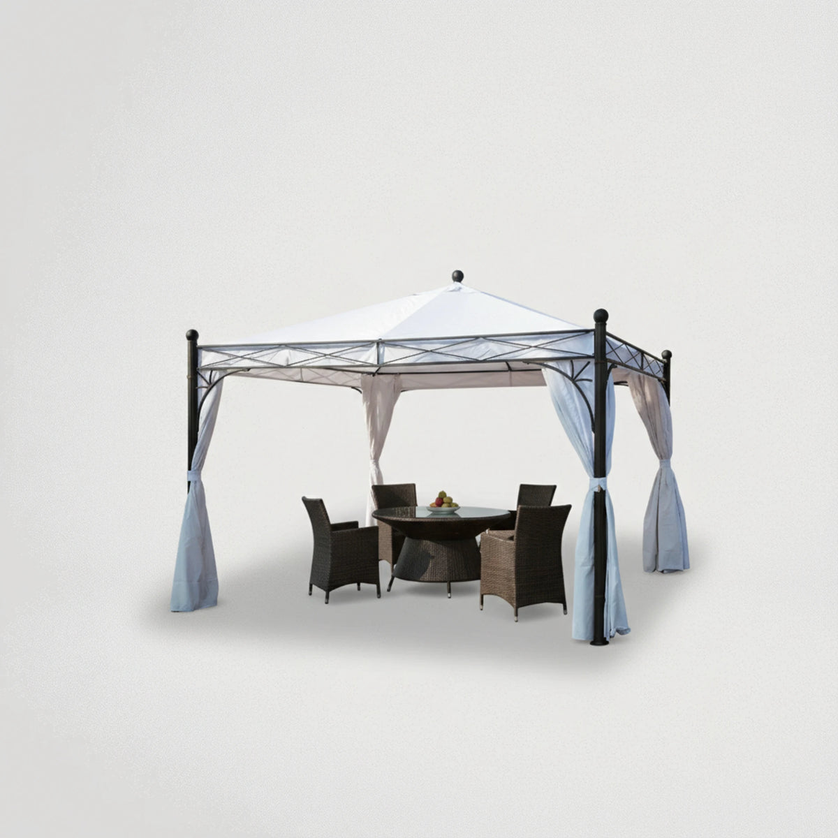 גזיבו לחצר מאלומיניום 3.5X3.5 דגם 77265