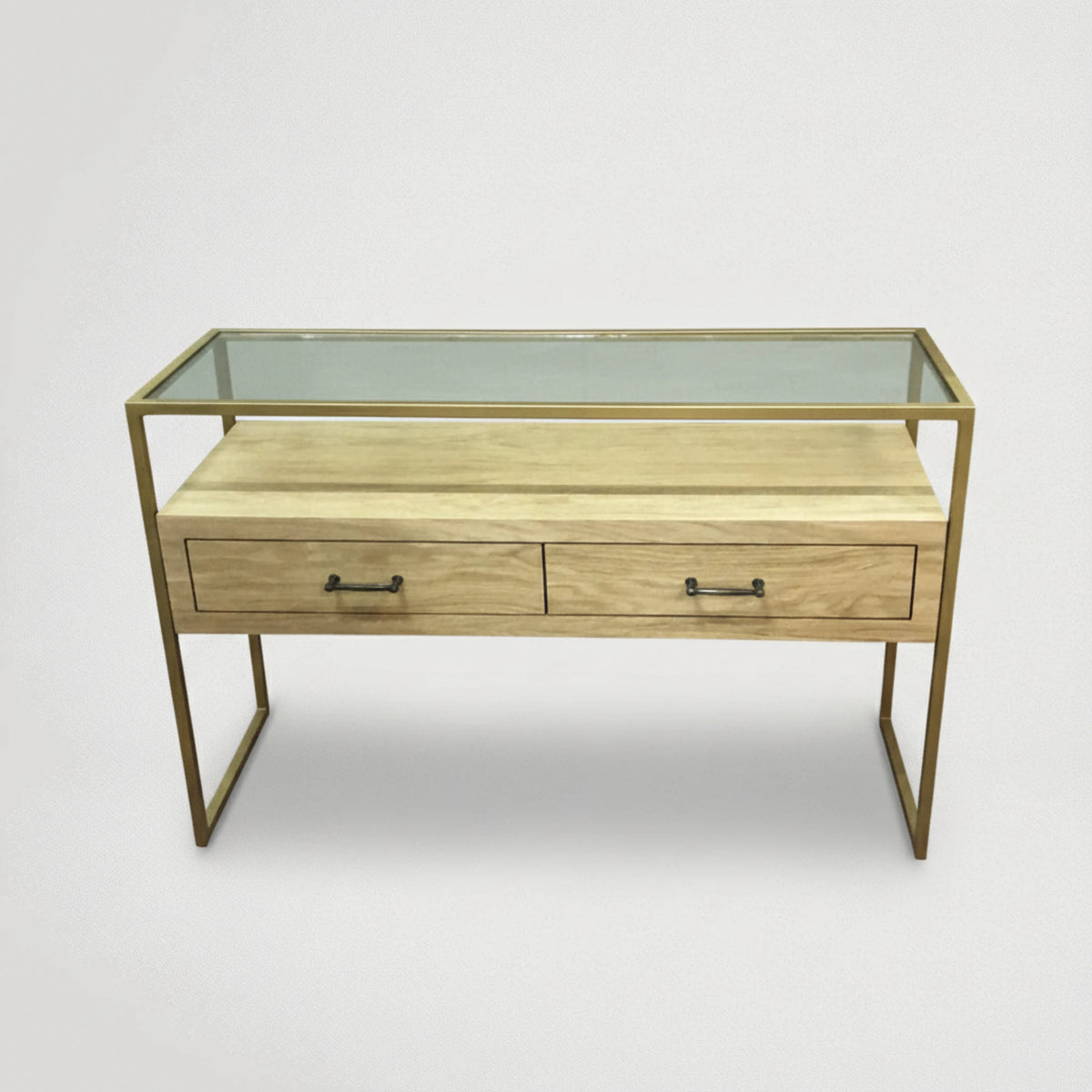 קונסולה מעץ בצבע אלון דגם 7774