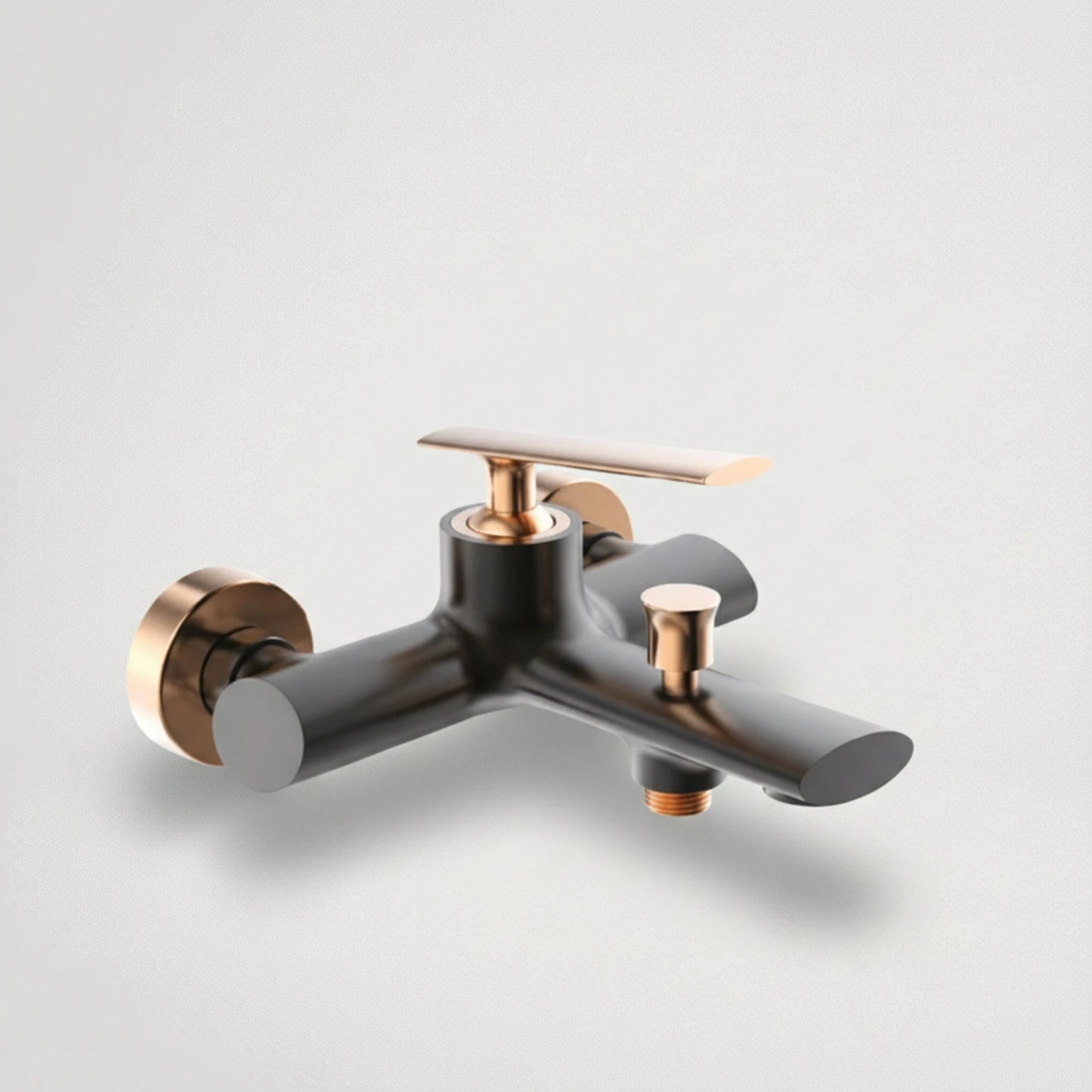 סוללת אמבטיה שחור יד מלבנית ברונזה 25 מ"מ