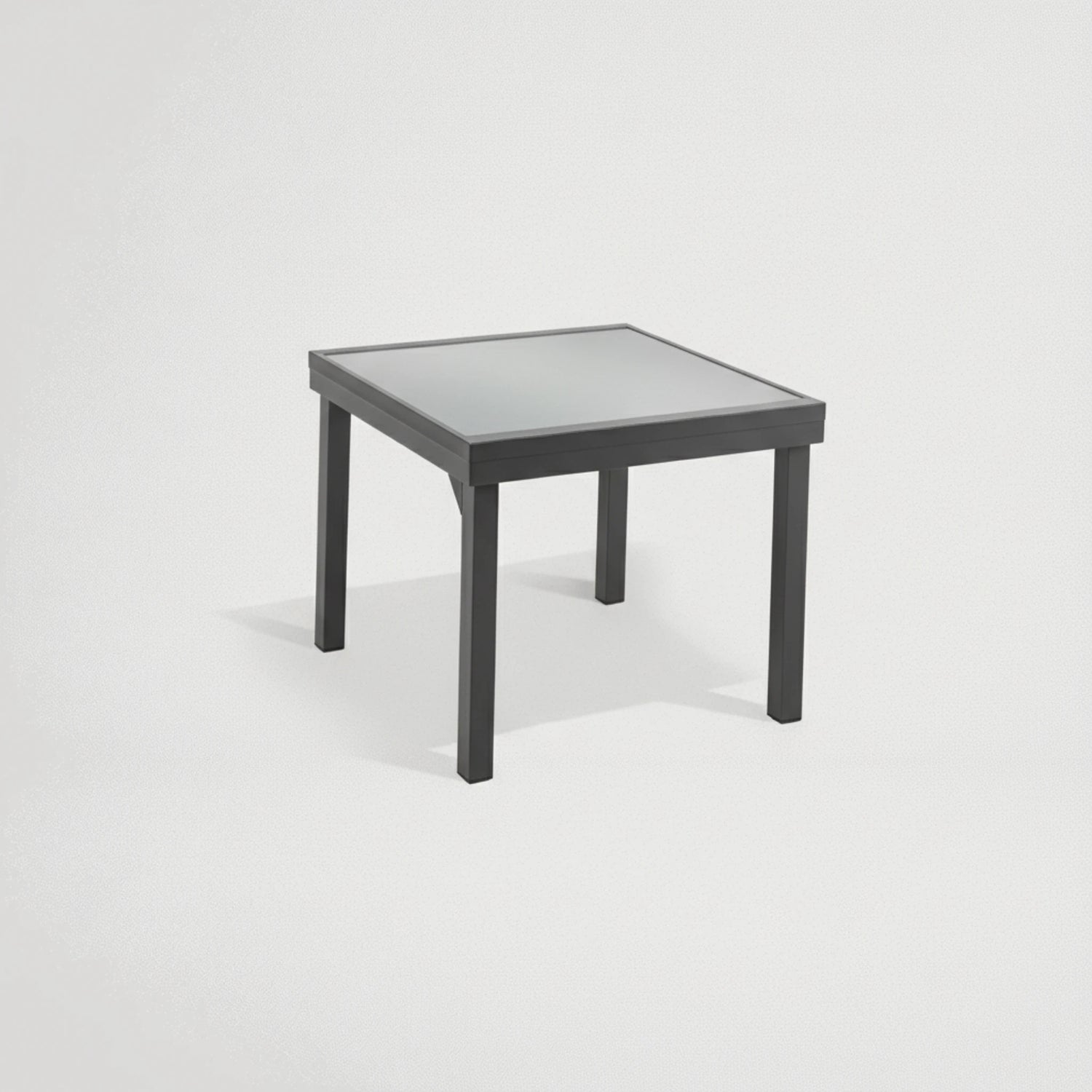 שולחן אלומיניום זכוכית 5545