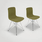 כיסא פלסטיק מושב מרופד רגלי מתכת לפינת אוכל/מסעדה רגלי מתכת 19649