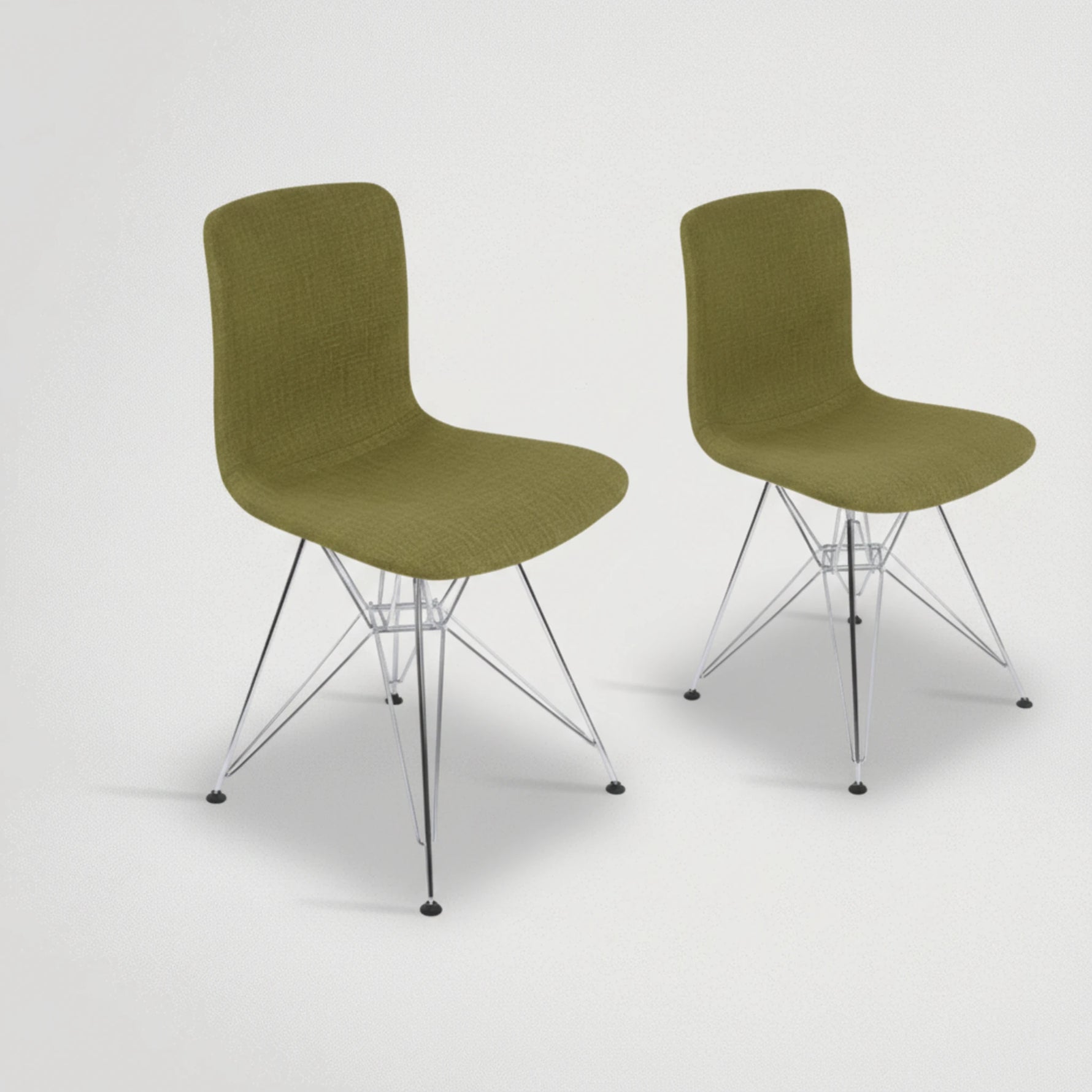 כיסא פלסטיק מושב מרופד רגלי מתכת לפינת אוכל/מסעדה רגלי מתכת 19649