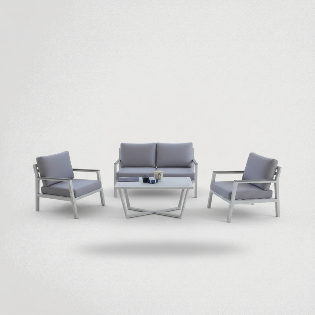 מערכת ישיבה מאלומיניום צבע לבן דגם 5310