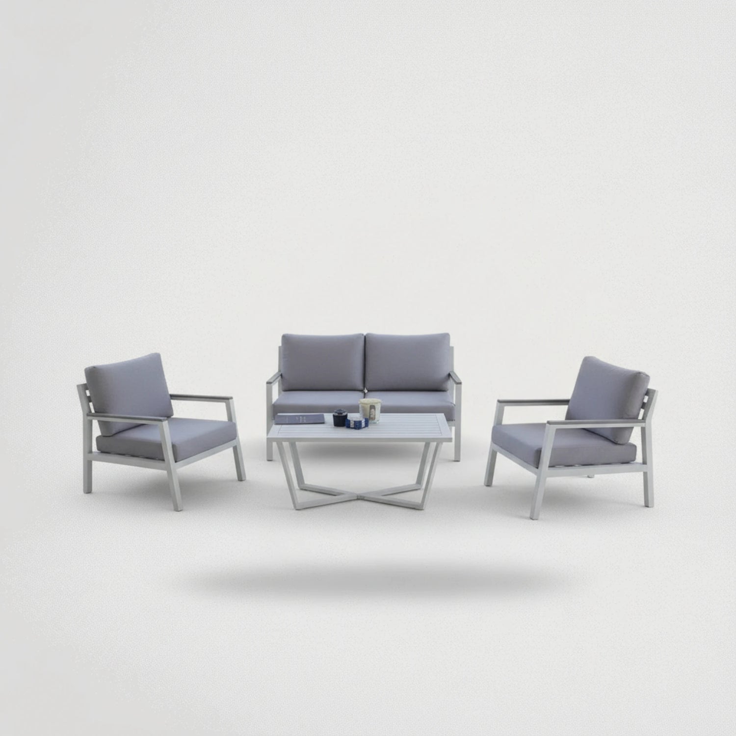 מערכת ישיבה מאלומיניום צבע לבן דגם 5310