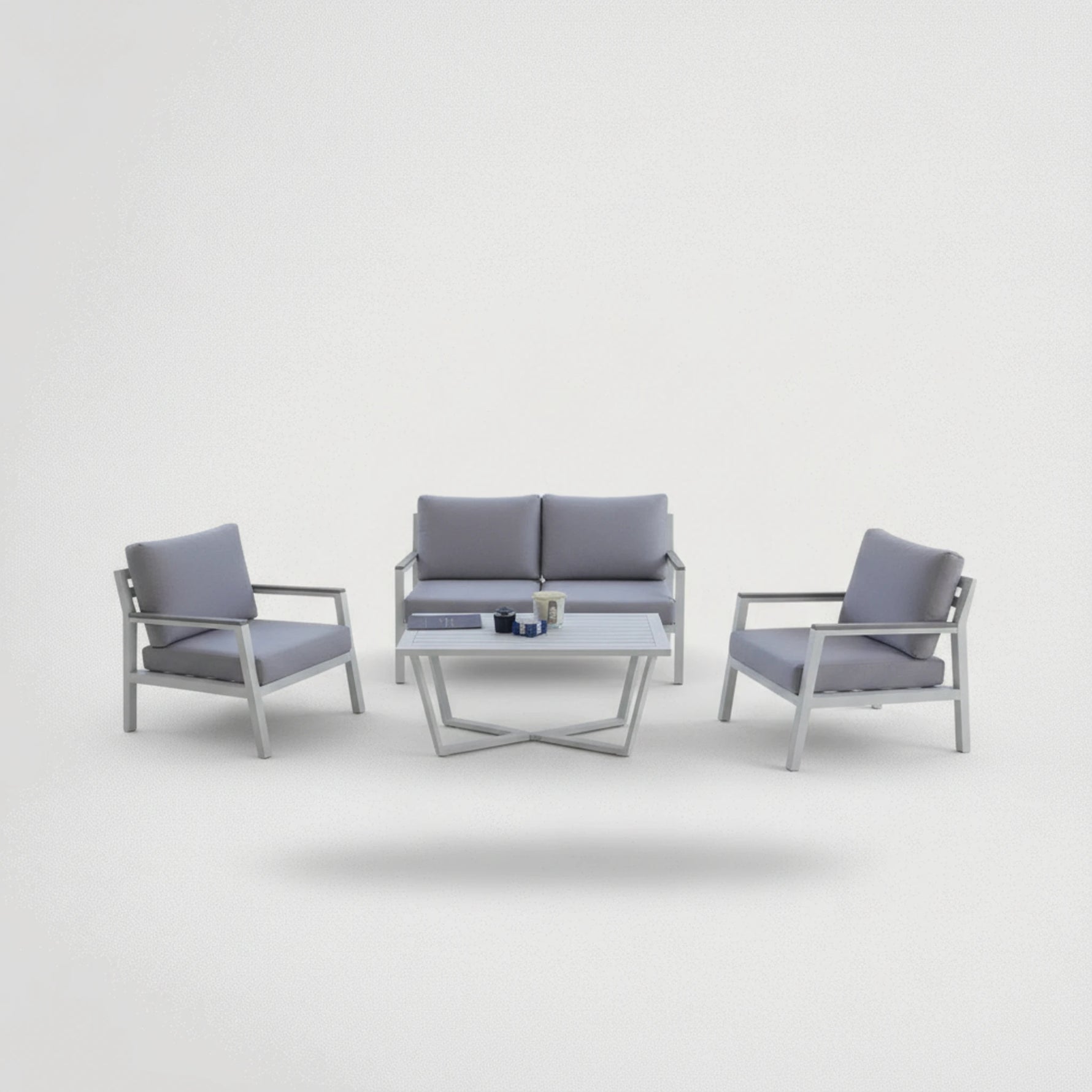 מערכת ישיבה מאלומיניום צבע לבן דגם 5310