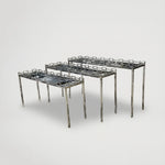 סט 3 שולחנות מראה ניקל 77646