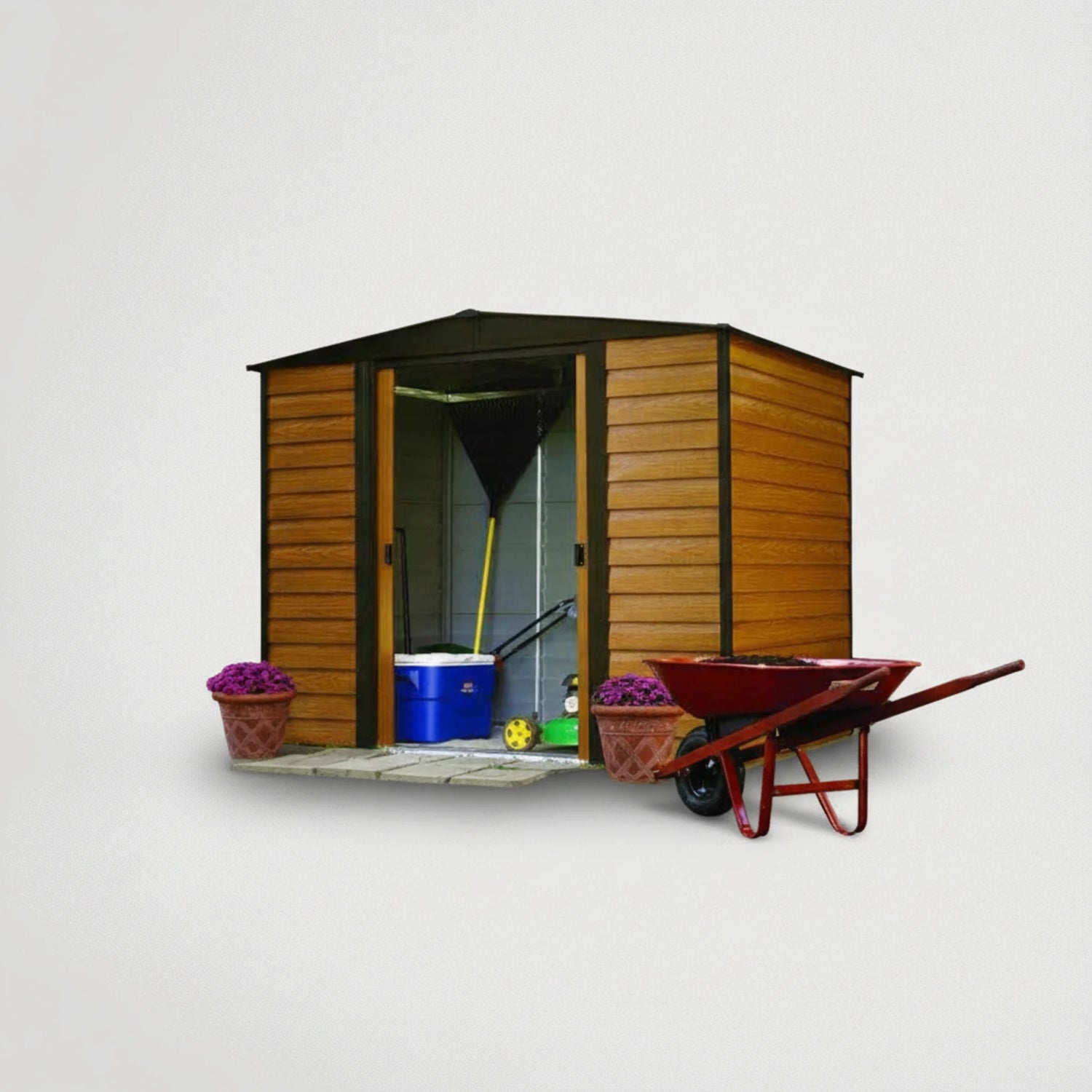 מחסן גינה ממתכת דמוי עץ 4512