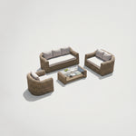 מערכת ישיבה ראטן לגינה דגם מנלאוס