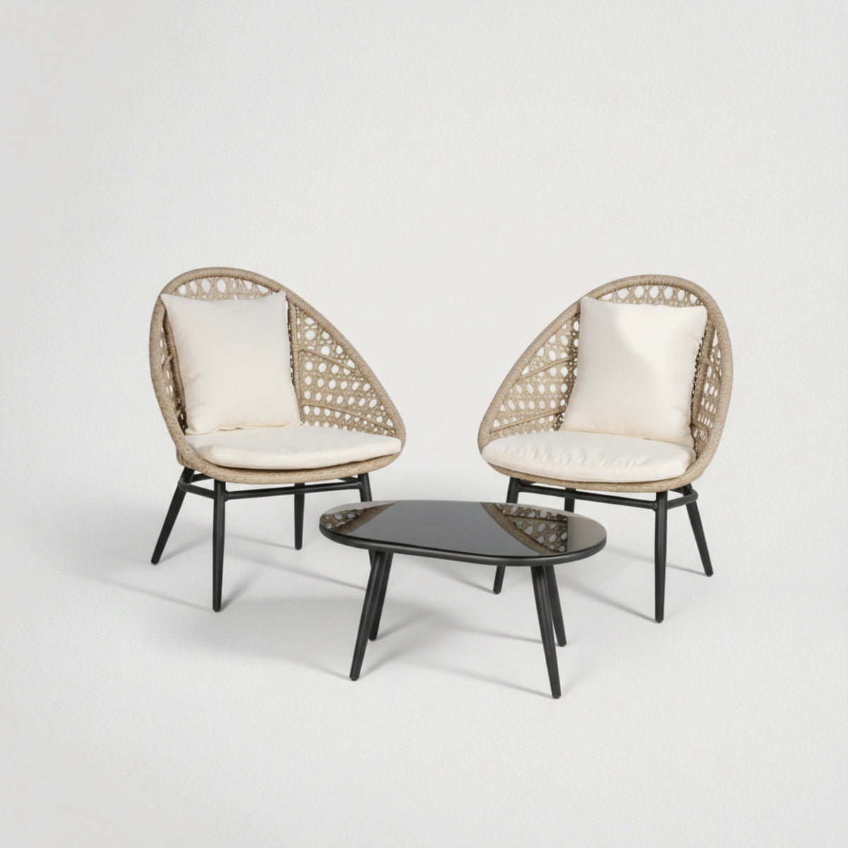 סט ישיבה לגן סנטוריני