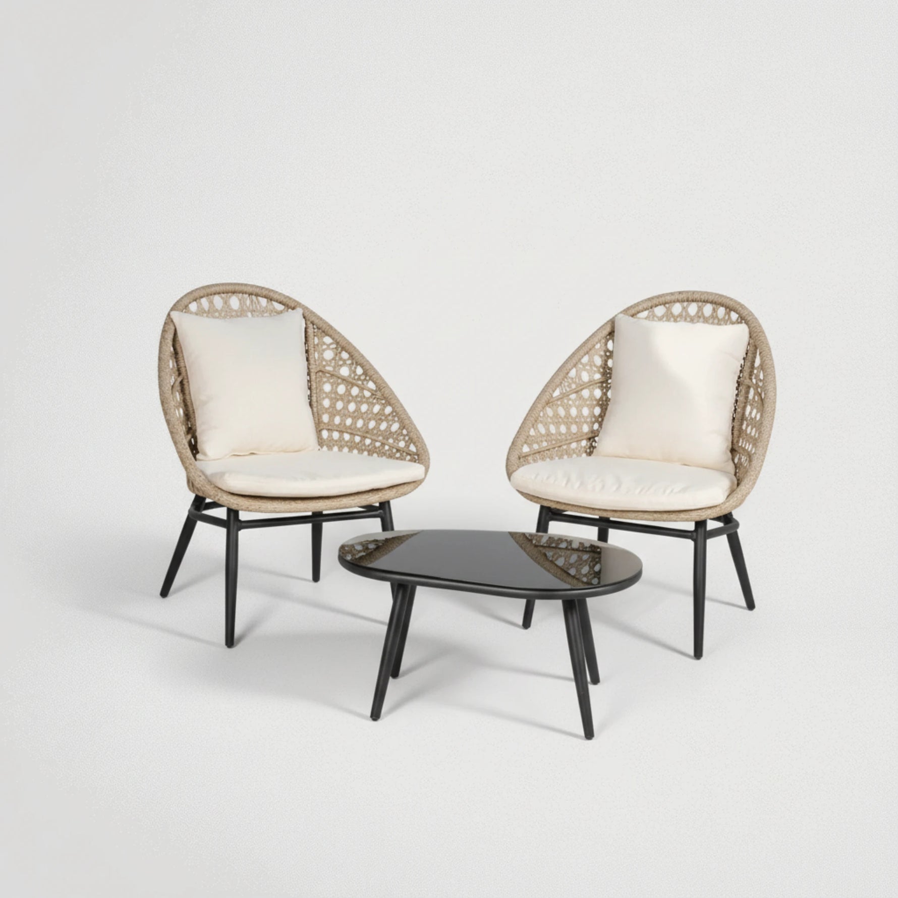 סט ישיבה לגן סנטוריני