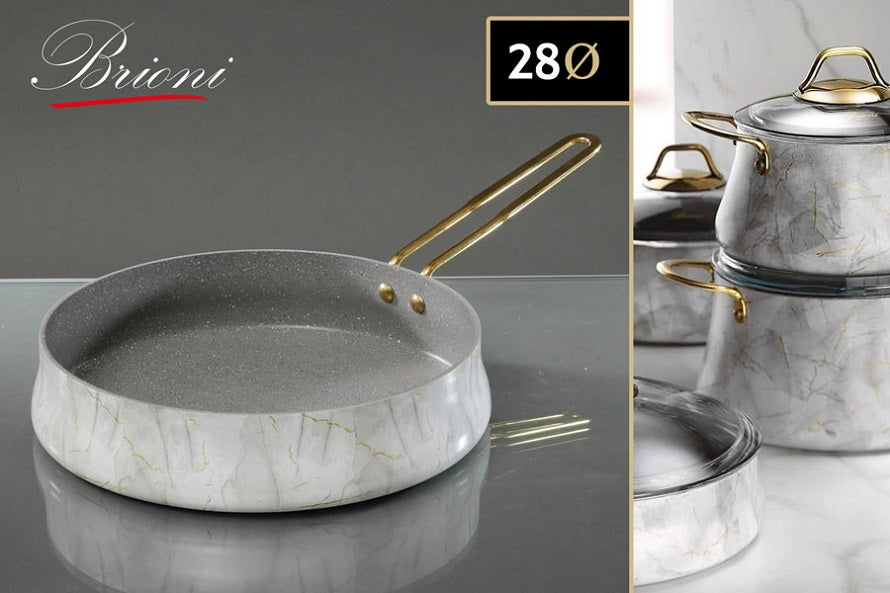 מחבת ללא מכסה בציפוי אבן שיש גרמני יציקת אלומיניום דגם 55477 | המבורגר ברוס