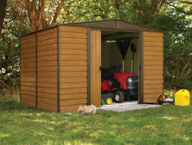 מחסן גינה ממתכת דמוי עץ 6287 | המבורגר ברוס