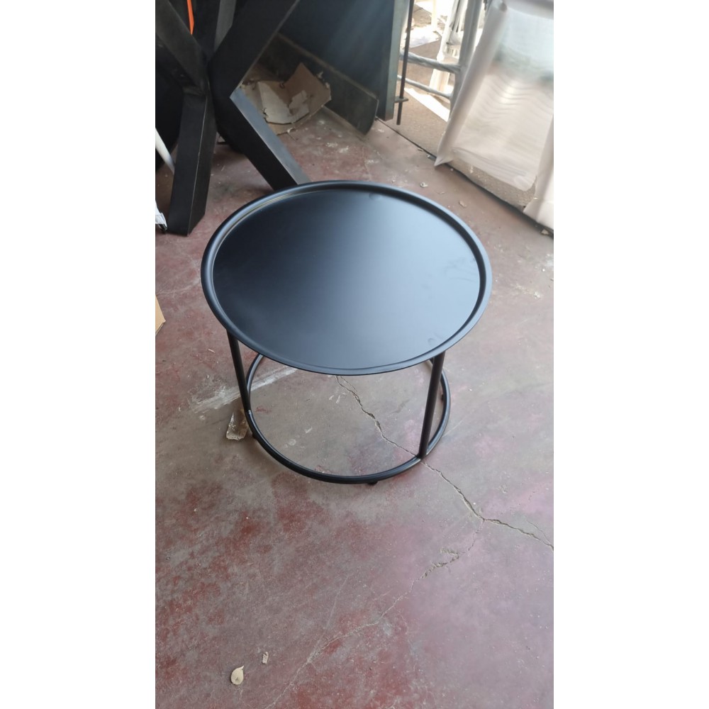 שולחן קפה שחור עגול 