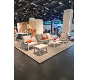 מערכת ישיבה 4 חלקים אלומיניום בצבע לבן