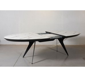 שולחן לפינת אוכל דמוי שיש נפתח 2112