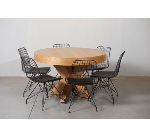   שולחן עגול לפינת אוכל נפתח 