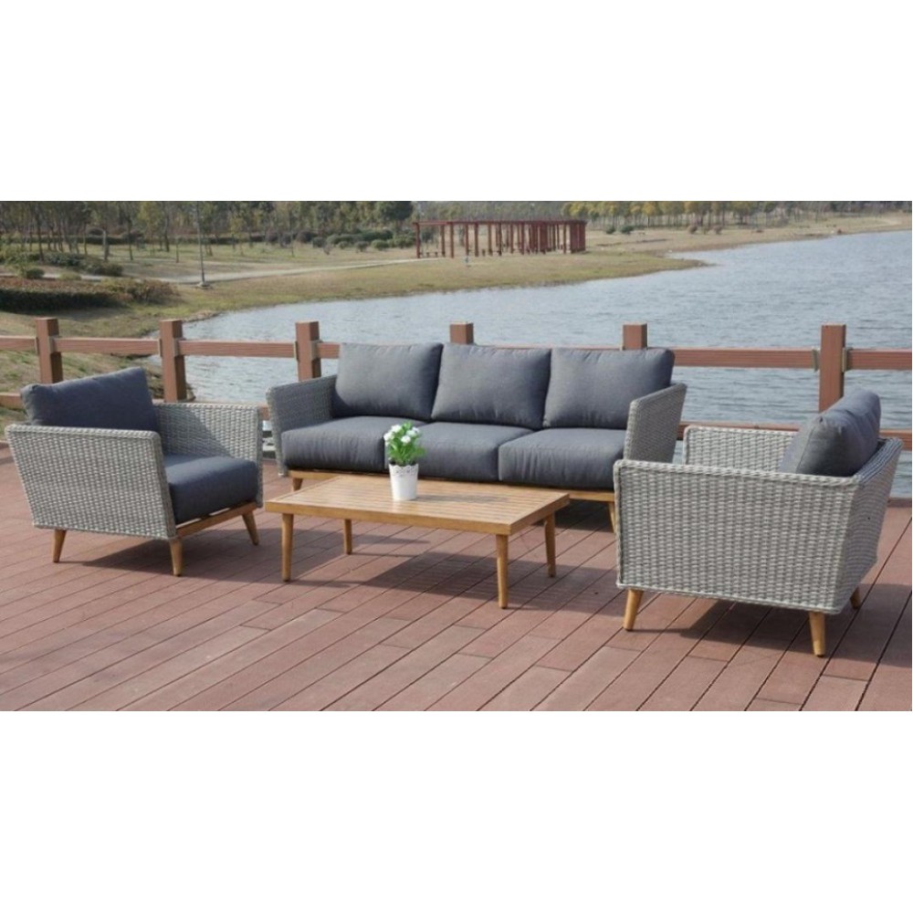 מערכת סלון גינה מושבי עשוי ראטן סינטטי 74759 מערכת סלון גינה מושבי עשוי ראטן סינטטי 74759