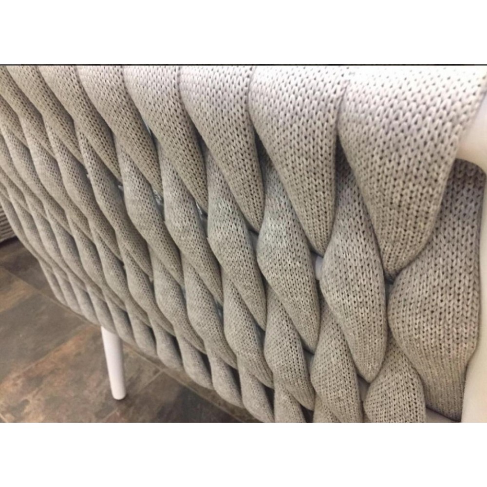 סלון גינה עשוי שלדת מתכת בשילוב מארג חבל רך ועבה 76565