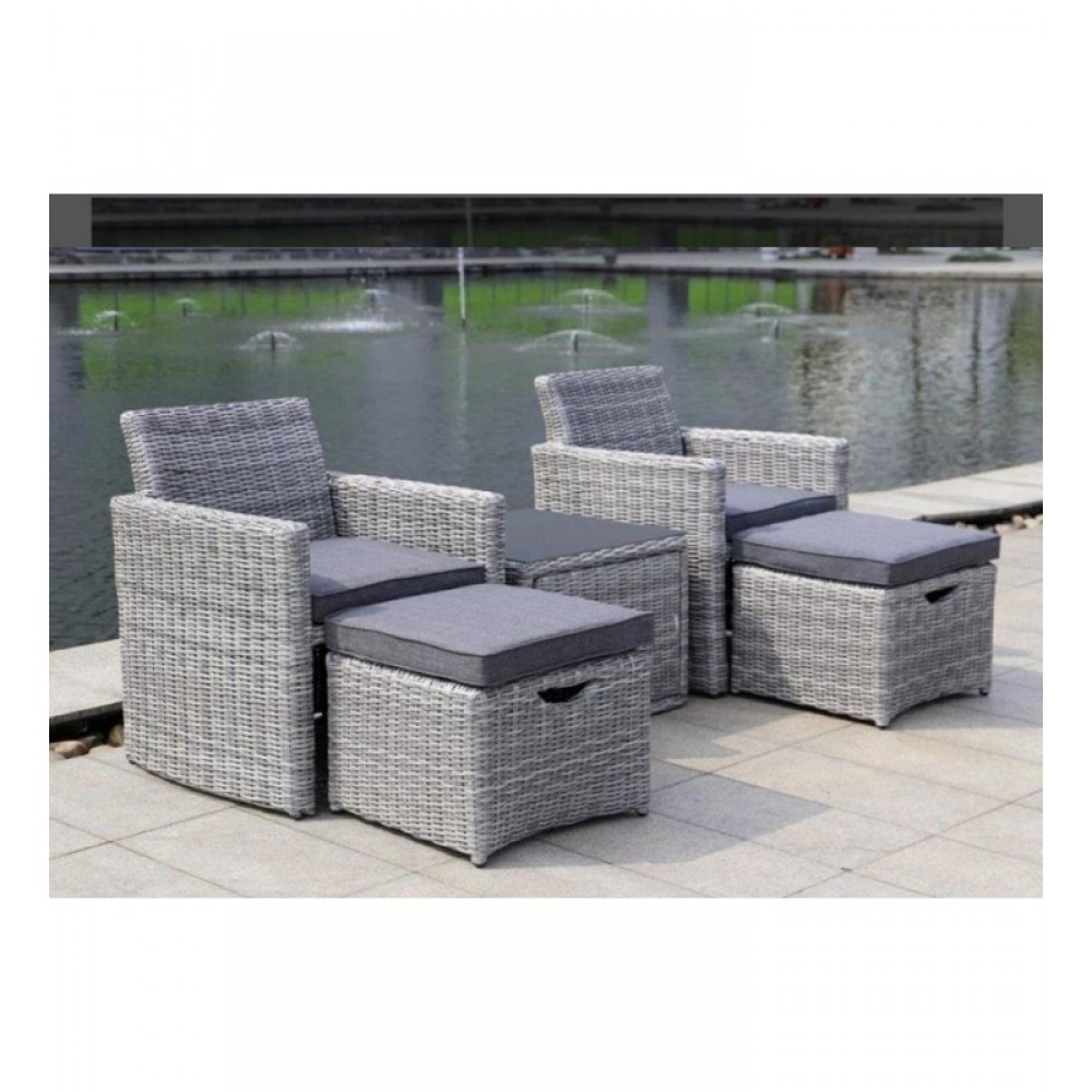 פינת ישיבה דו מושבית עשויה ראטן 3050