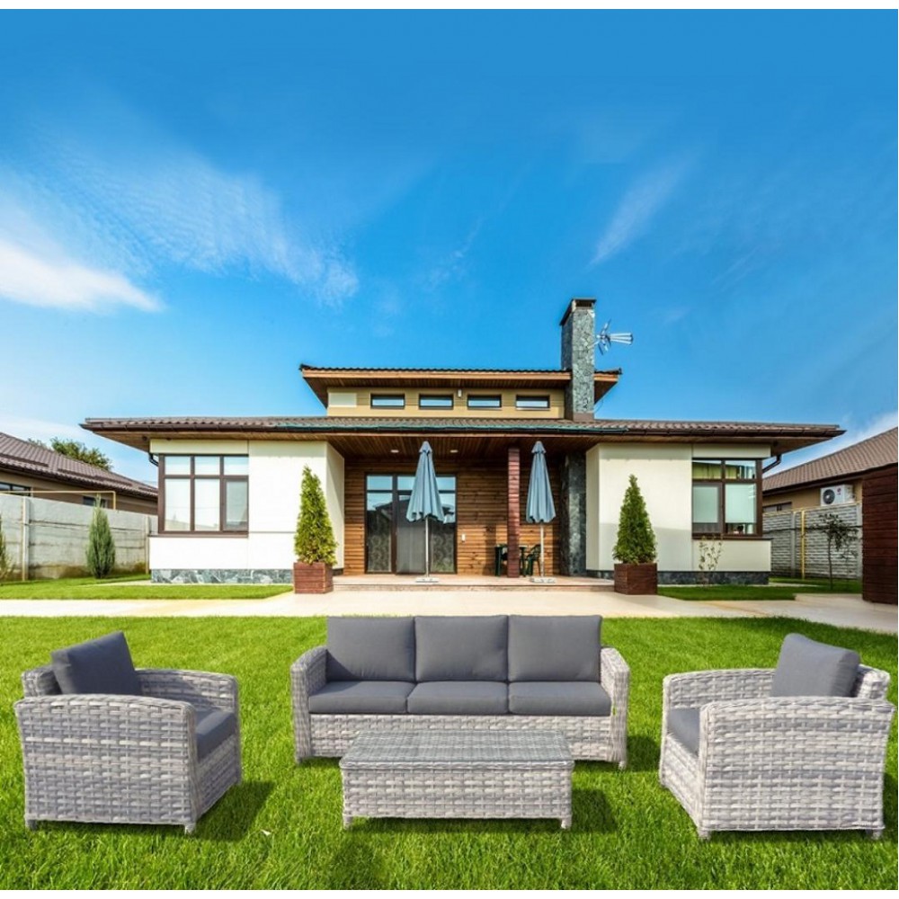 מערכת ישיבה תלת מושבית מפוארת מראטן 90034