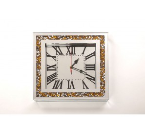 שעון קיר קריסטל מרובע 78765