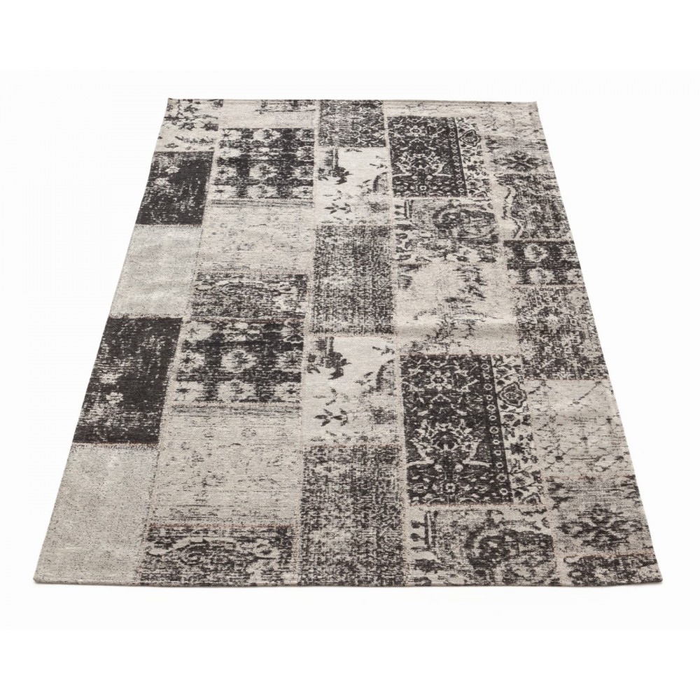 שטיח לסלון פטרה שחור 280X350 כותנה שטיח לסלון פטרה שחור 280X350 כותנה