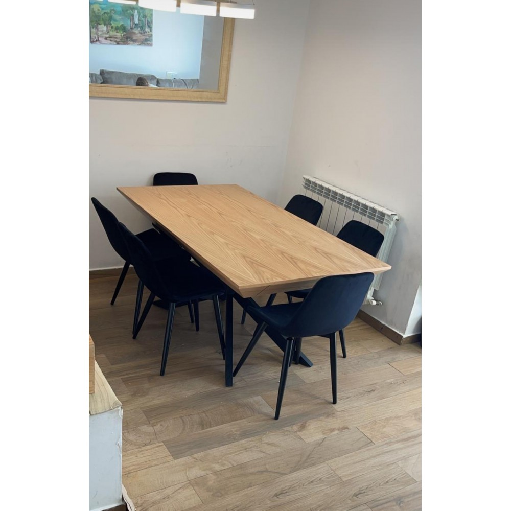 שולחן לפינת אוכל נפתח + 6 כיסאות 44541 שולחן לפינת אוכל נפתח + 6 כיסאות 44541