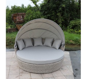 קונכיה מבד ראטן עגול כולל גגון מתקפל במגוון צבעים 6556